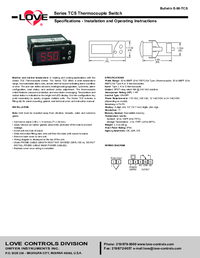 Thumbnail of document Manual - TCS Thermocouple Temperature Switch